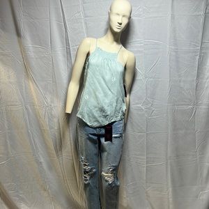 No Boundaries Juniors Sleeveless Smocked Neck Top, Sizes XS-3XL